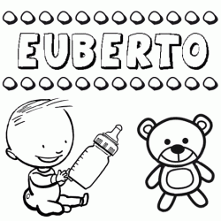 Nome Euberto para pintar. Desenhos de todos os nomes para colorir
