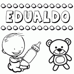 Nome Edualdo para pintar. Desenhos de todos os nomes para colorir