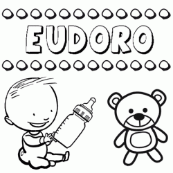 Nome Eudoro para pintar. Desenhos de todos os nomes para colorir
