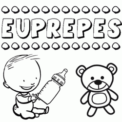 Nome Euprepes para pintar. Desenhos de todos os nomes para colorir