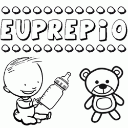 Nome Euprepio para pintar. Desenhos de todos os nomes para colorir