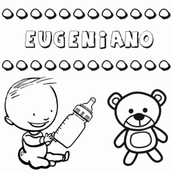 Nome Eugeniano para pintar. Desenhos de todos os nomes para colorir