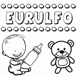 Nome Eurulfo para pintar. Desenhos de todos os nomes para colorir