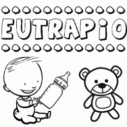 Nome Eutrapio para pintar. Desenhos de todos os nomes para colorir