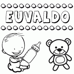 Nome Euvaldo para pintar. Desenhos de todos os nomes para colorir