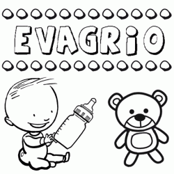 Nome Evagrio para pintar. Desenhos de todos os nomes para colorir