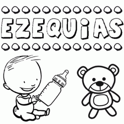 Nome Ezequias para pintar. Desenhos de todos os nomes para colorir