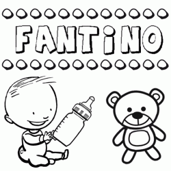 Nome Fantino para pintar. Desenhos de todos os nomes para colorir