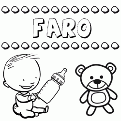 Nome Faro para pintar. Desenhos de todos os nomes para colorir