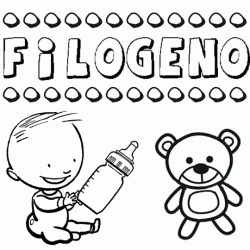 Nome Filógeno para pintar. Desenhos de todos os nomes para colorir