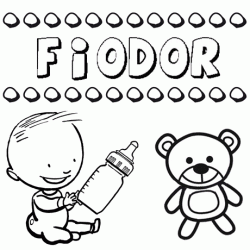 Nome Fiodor para pintar. Desenhos de todos os nomes para colorir
