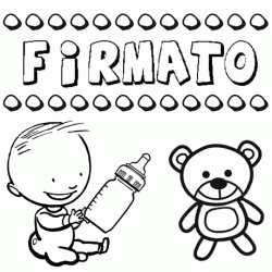 Nome Firmato para pintar. Desenhos de todos os nomes para colorir
