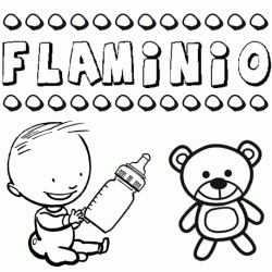 Nome Flaminio para pintar. Desenhos de todos os nomes para colorir