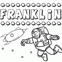 Nome Franklin para pintar. Desenhos de todos os nomes para colorir