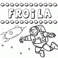 Nome Froila para pintar. Desenhos de todos os nomes para colorir