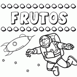 Nome Frutos para pintar. Desenhos de todos os nomes para colorir