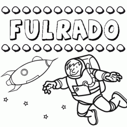 Nome Fulrado para pintar. Desenhos de todos os nomes para colorir