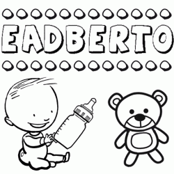 Nome Eadberto para pintar. Desenhos de todos os nomes para colorir