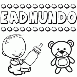 Nome Eadmundo para pintar. Desenhos de todos os nomes para colorir