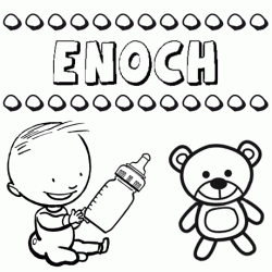 Nome Enoch para pintar. Desenhos de todos os nomes para colorir