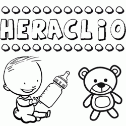 Nome Heraclio para pintar. Desenhos de todos os nomes para colorir