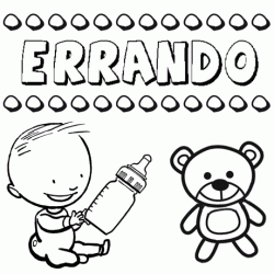 Nome Errando para pintar. Desenhos de todos os nomes para colorir