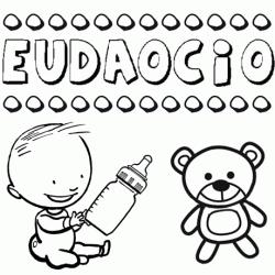 Nome Eudaocio para pintar. Desenhos de todos os nomes para colorir