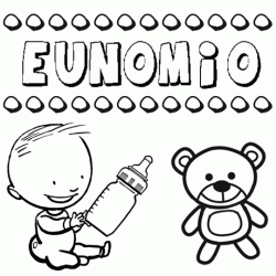 Nome Eunomio para pintar. Desenhos de todos os nomes para colorir