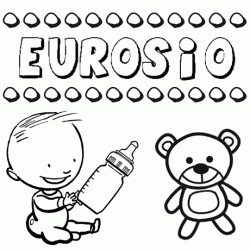Nome Eurosio para pintar. Desenhos de todos os nomes para colorir