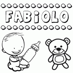 Nome Fabiolo para pintar. Desenhos de todos os nomes para colorir