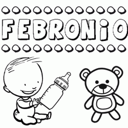 Nome Febronio para pintar. Desenhos de todos os nomes para colorir