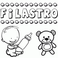 Nome Filastro para pintar. Desenhos de todos os nomes para colorir