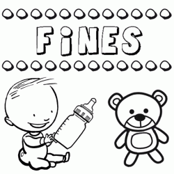Nome Fines para pintar. Desenhos de todos os nomes para colorir