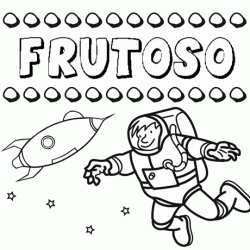 Nome Frutoso para pintar. Desenhos de todos os nomes para colorir