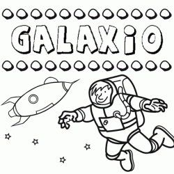 Nome Galaxio para pintar. Desenhos de todos os nomes para colorir