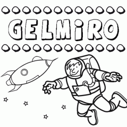 Nome Gelmiro para pintar. Desenhos de todos os nomes para colorir