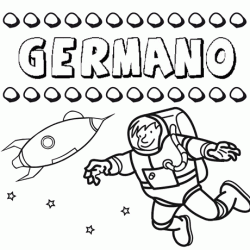 Nome Germano para pintar. Desenhos de todos os nomes para colorir