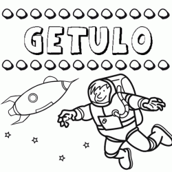 Nome Gétulo para pintar. Desenhos de todos os nomes para colorir