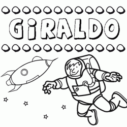 Nome Giraldo para pintar. Desenhos de todos os nomes para colorir