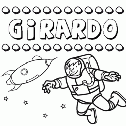 Nome Girardo para pintar. Desenhos de todos os nomes para colorir