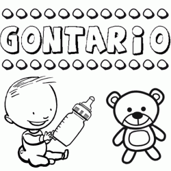 Nome Gontario para pintar. Desenhos de todos os nomes para colorir