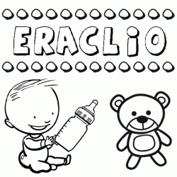 Nome Eraclio para pintar. Desenhos de todos os nomes para colorir