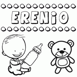 Nome Erenio para pintar. Desenhos de todos os nomes para colorir