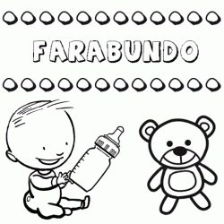 Nome Farabundo para pintar. Desenhos de todos os nomes para colorir