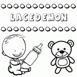 Nome Lacedemón para pintar. Desenhos de todos os nomes para colorir