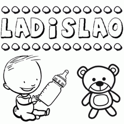 Nome Ladislao para pintar. Desenhos de todos os nomes para colorir
