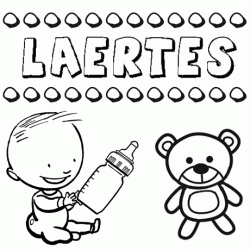 Nome Laertes para pintar. Desenhos de todos os nomes para colorir