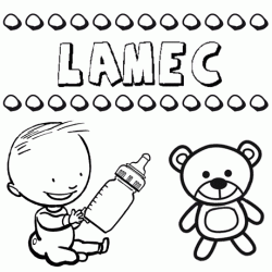 Nome Lamec para pintar. Desenhos de todos os nomes para colorir