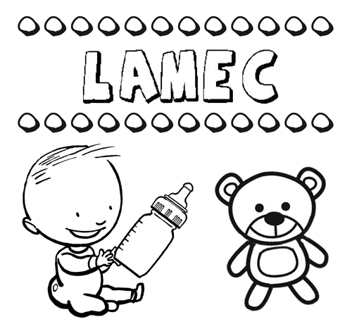 Nome Lamec para pintar. Desenhos de todos os nomes para colorir