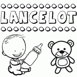Nome Lancelot para pintar. Desenhos de todos os nomes para colorir